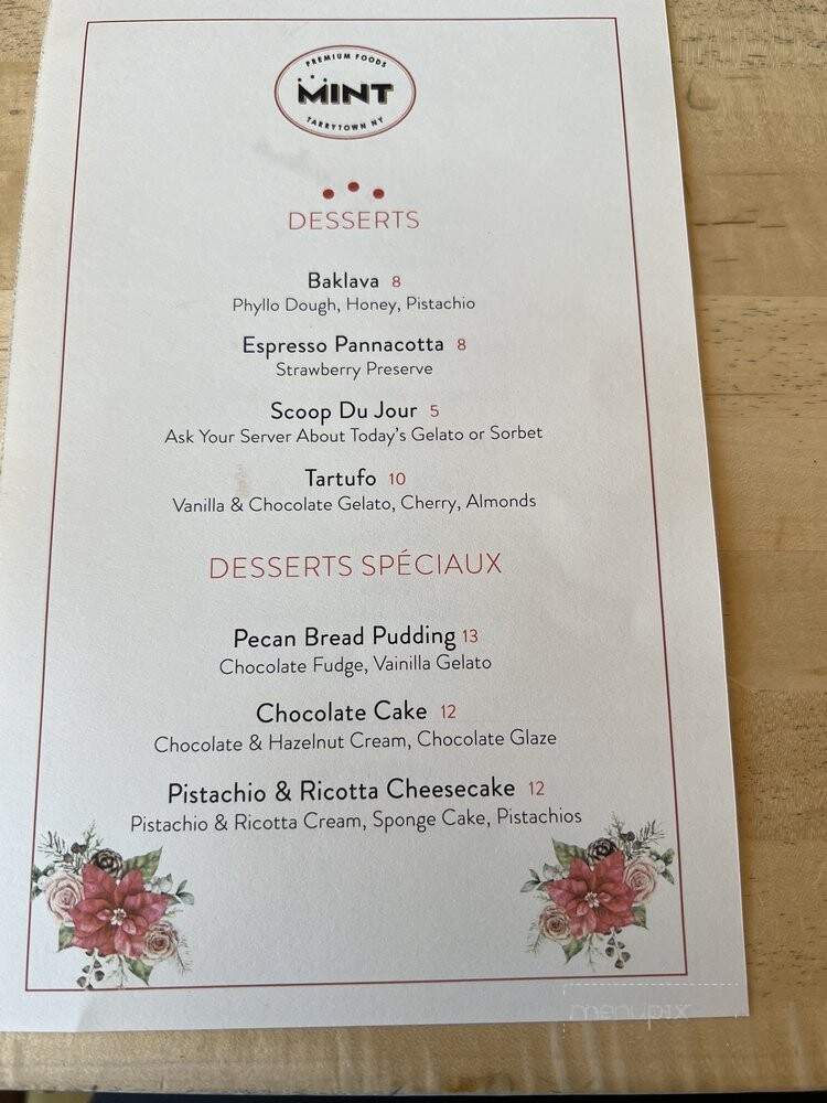 Mint Cafe - Sleepy Hollow, NY menu_pic