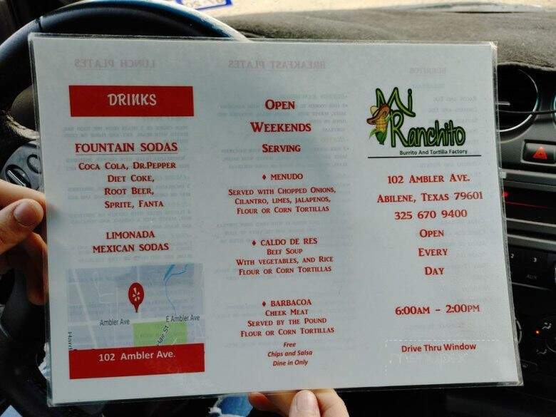 Mi Ranchito By Oscar - Abilene, TX menu_pic