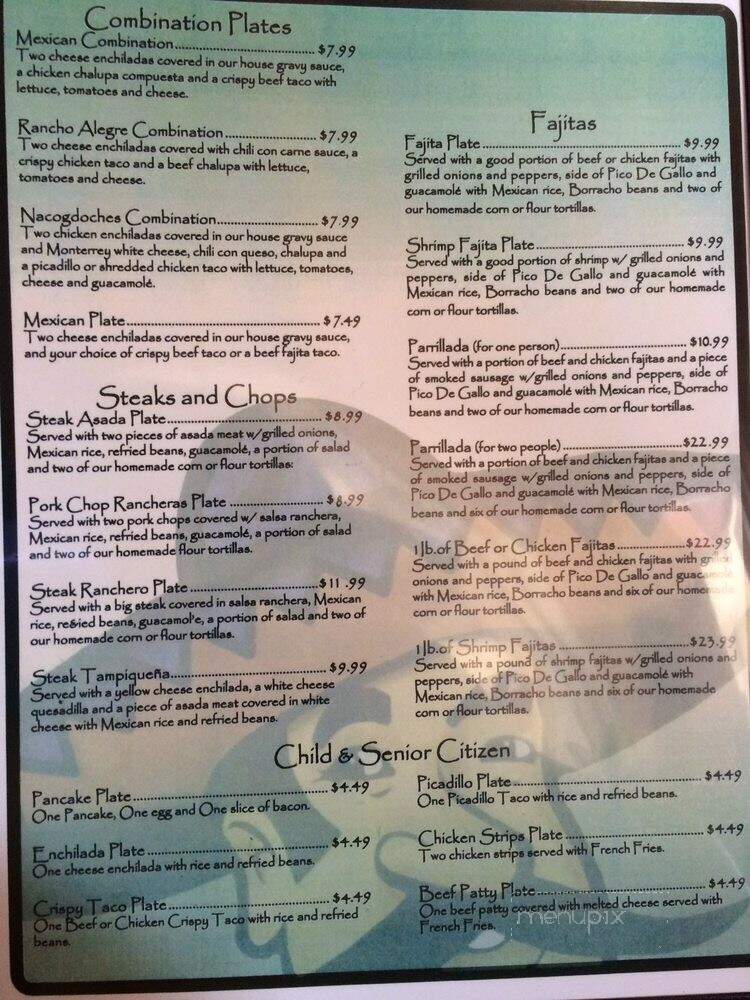 Mi Rancho Alegare Mexican - San Antonio, TX menu_pic