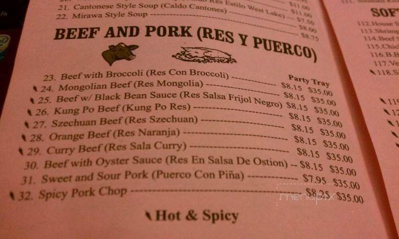 Mirawa Ltd - San Diego, CA menu_pic