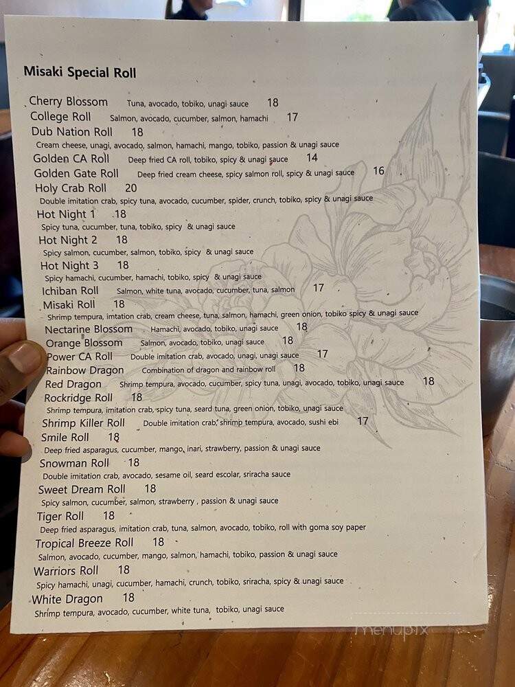 Misaki Sushi - Oakland, CA menu_pic