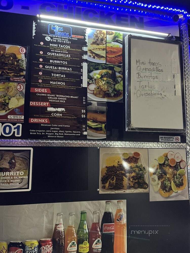 Miss Tacos - San Antonio, TX menu_pic