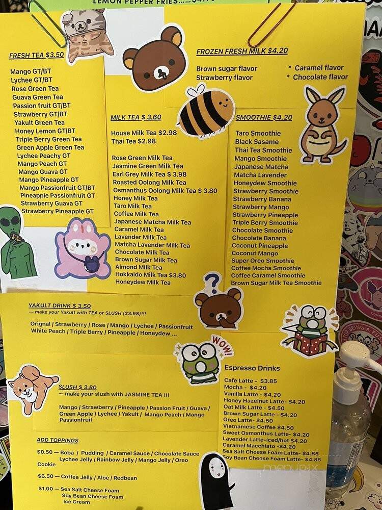 Miss Tea - Covina, CA menu_pic