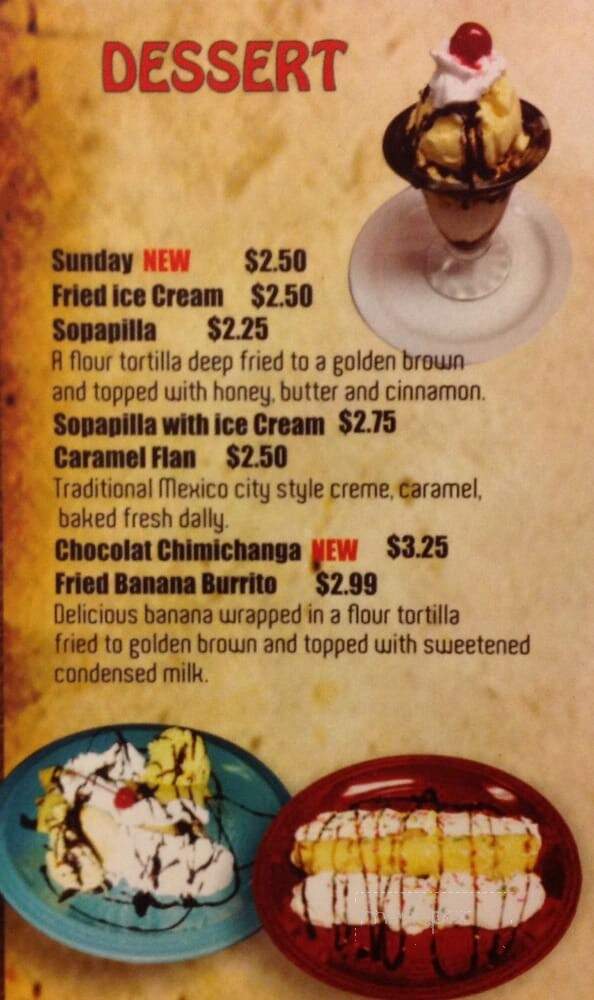 Mi Toro - Corinth, MS menu_pic