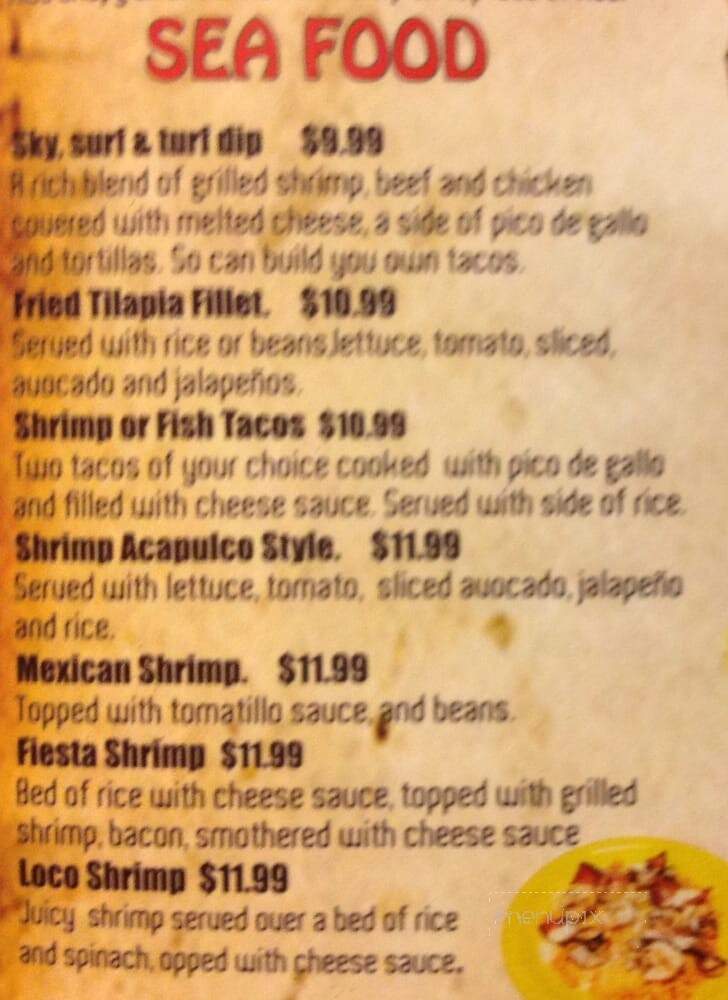 Mi Toro - Corinth, MS menu_pic