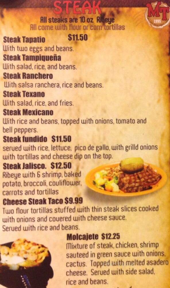 Mi Toro - Corinth, MS menu_pic