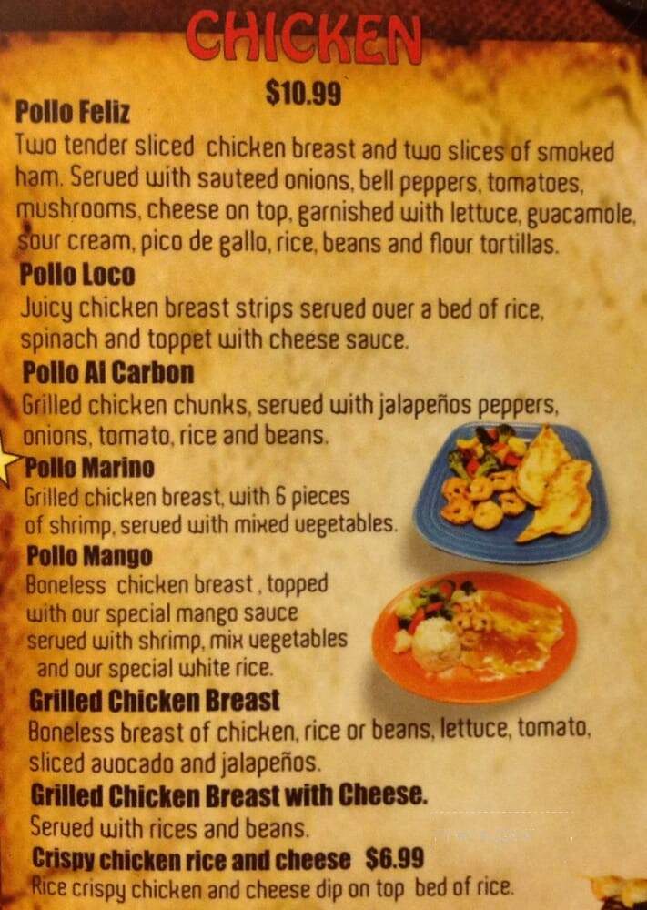 Mi Toro - Corinth, MS menu_pic