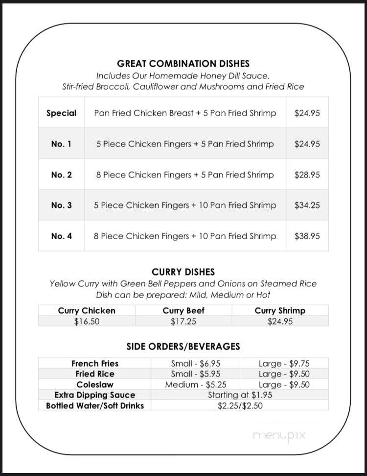 Mitzis Chicken Finger Restaurant - Winnipeg, MB menu_pic