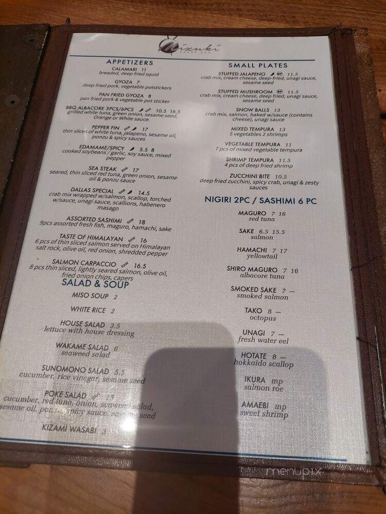 Mizuki Sushi - Elk Grove, CA menu_pic