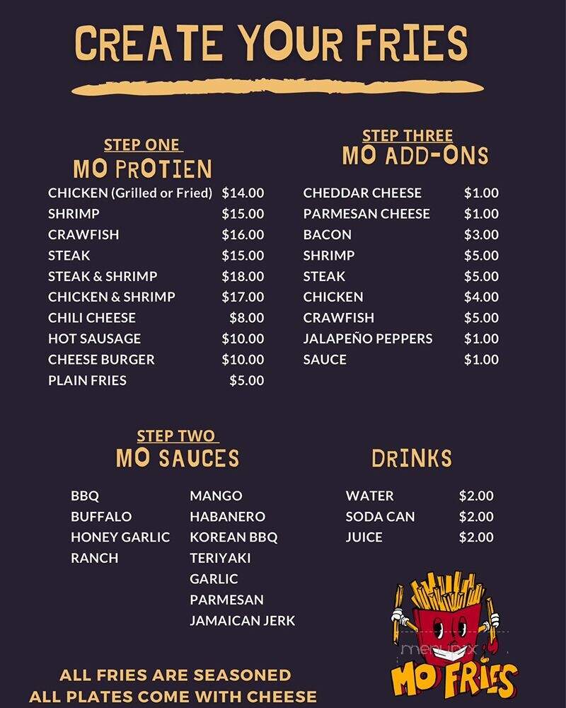 Mo Fries - Boutte, LA menu_pic