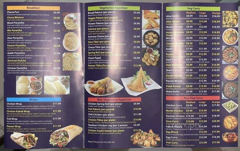Mohan Dhabba - Bolton, ON menu_pic