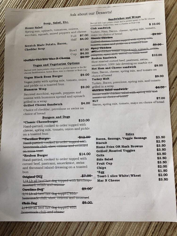 Molly's Community Cafe - Greenville, NC menu_pic