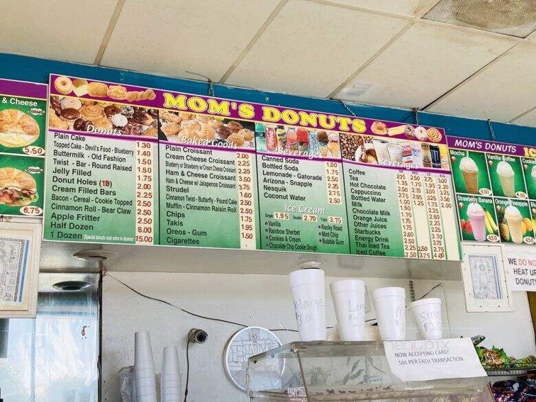 Mom's Donuts - Lawndale, CA menu_pic