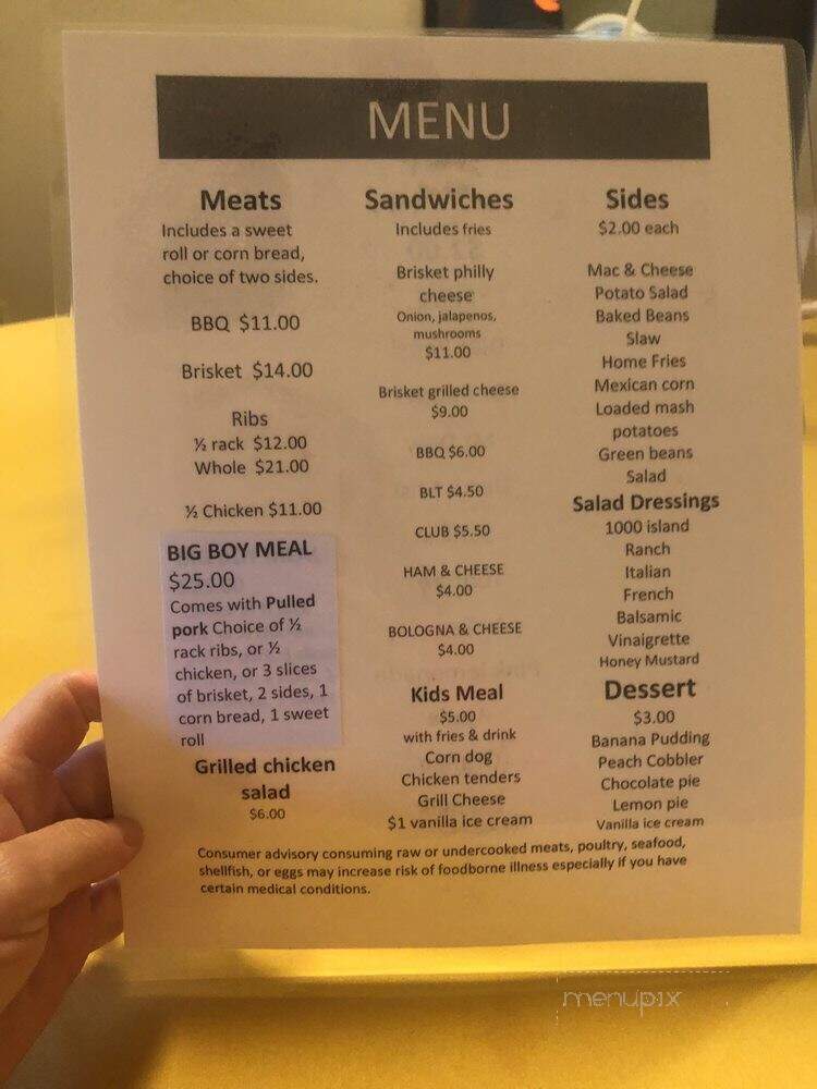 Monkey Bottom Boys - Kingstree, SC menu_pic