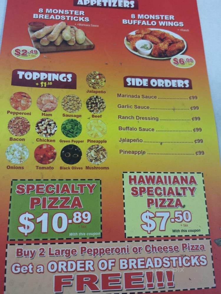 Monster Burger - Los Angeles, CA menu_pic