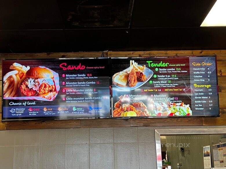 Monster Hot Chicken - La Habra, CA menu_pic