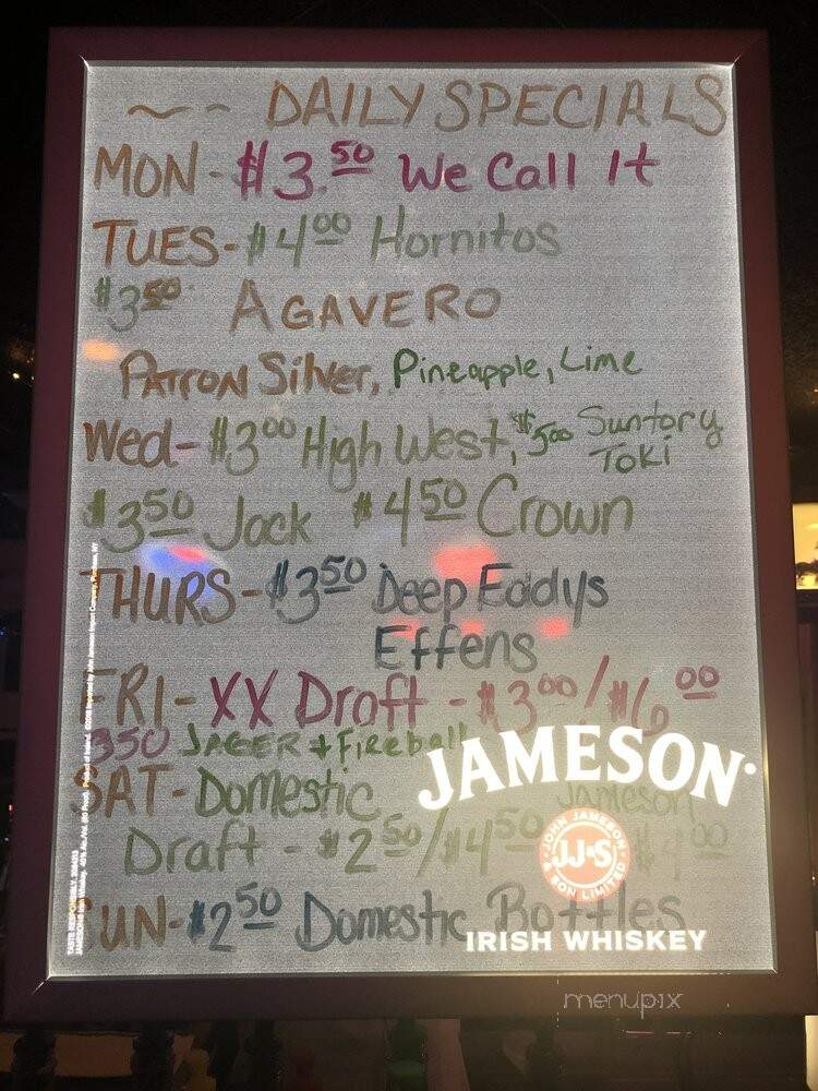 Montrae Lounge - El Paso, TX menu_pic