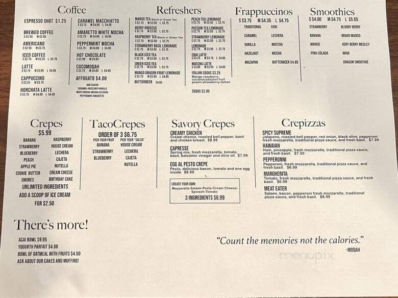 Moqah Coffee and Beyond - Rio Rico, AZ menu_pic