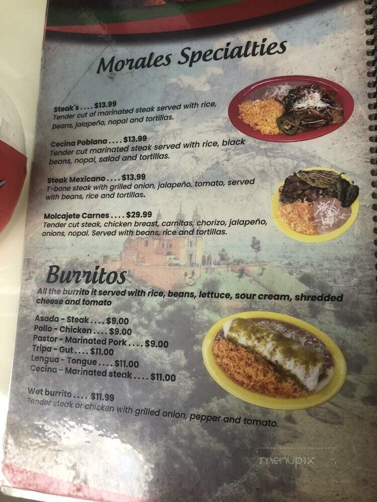 Morales Mexican Restaurant - Seymour, IN menu_pic
