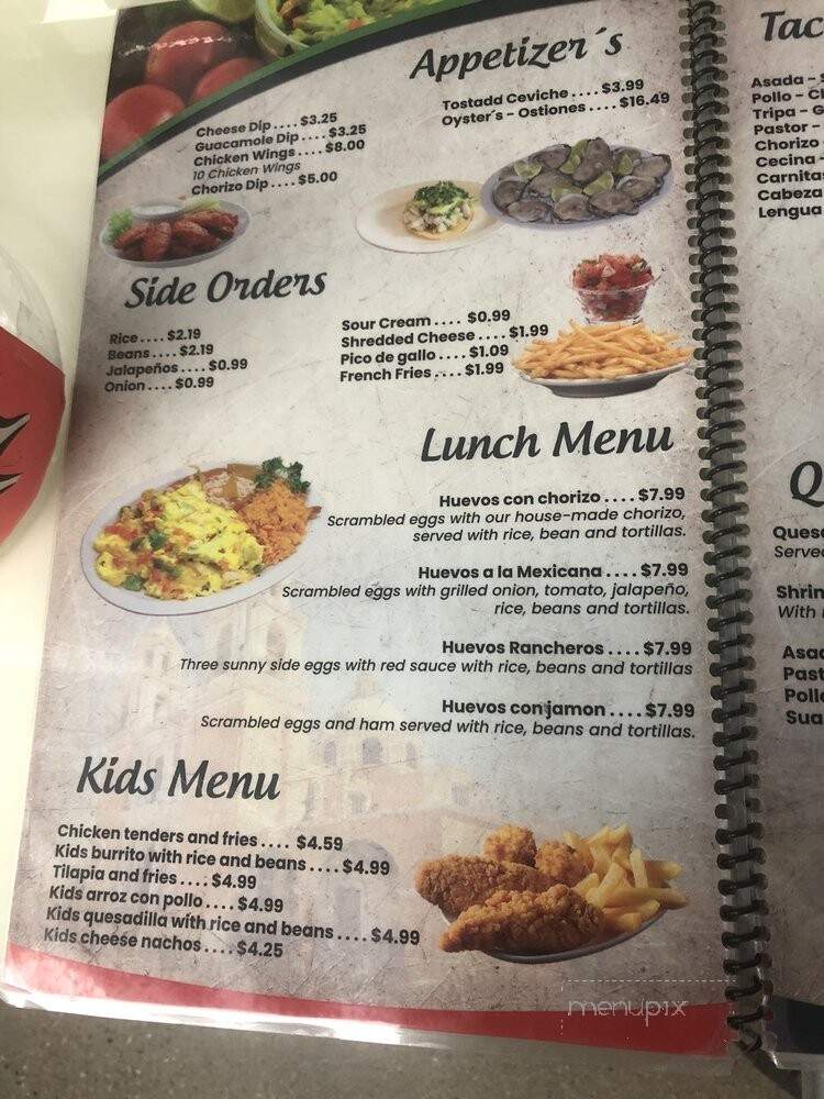 Morales Mexican Restaurant - Seymour, IN menu_pic