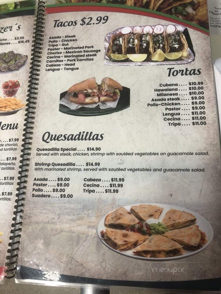 Morales Mexican Restaurant - Seymour, IN menu_pic