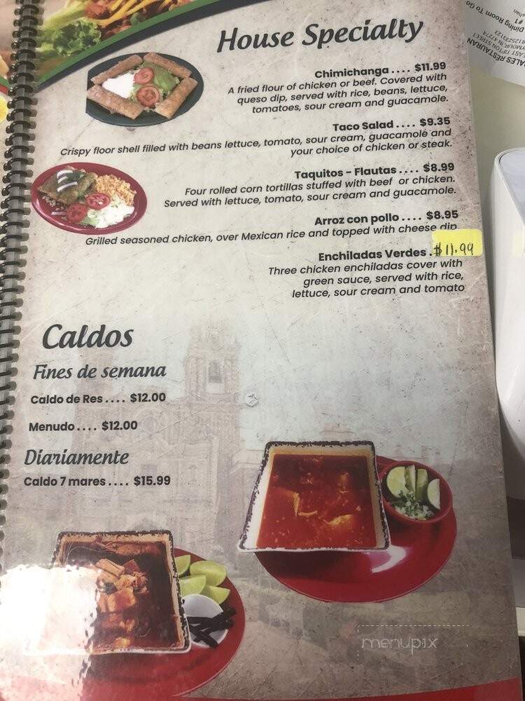 Morales Mexican Restaurant - Seymour, IN menu_pic