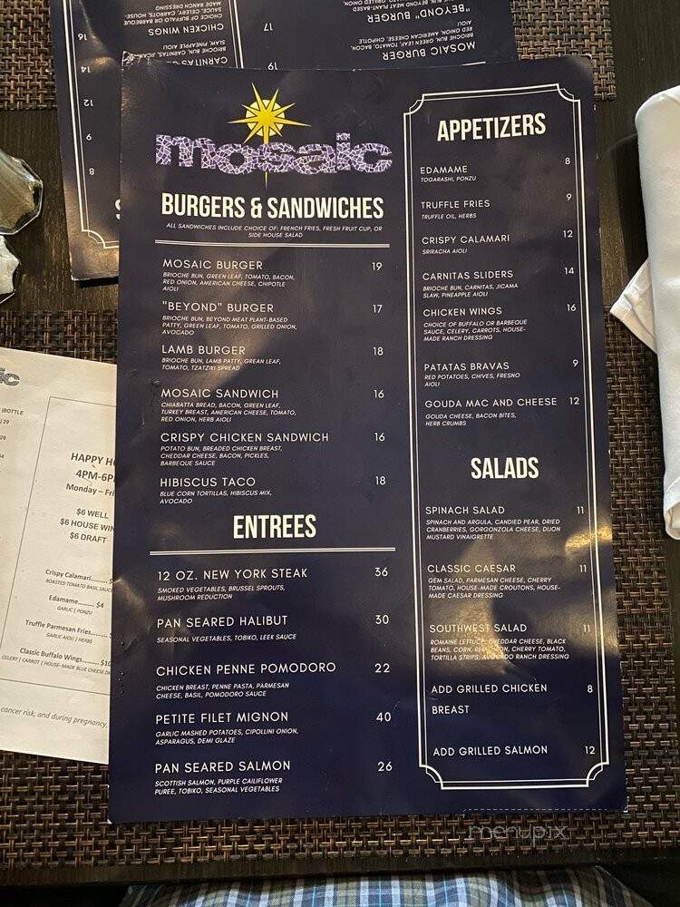 Mosaic Restaurant & Bar - San Diego, CA