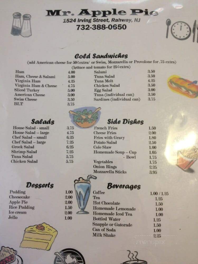 Mr Apple Pie Inc - Rahway, NJ menu_pic
