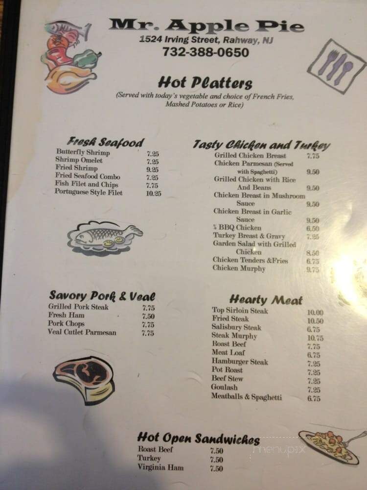 Mr Apple Pie Inc - Rahway, NJ menu_pic