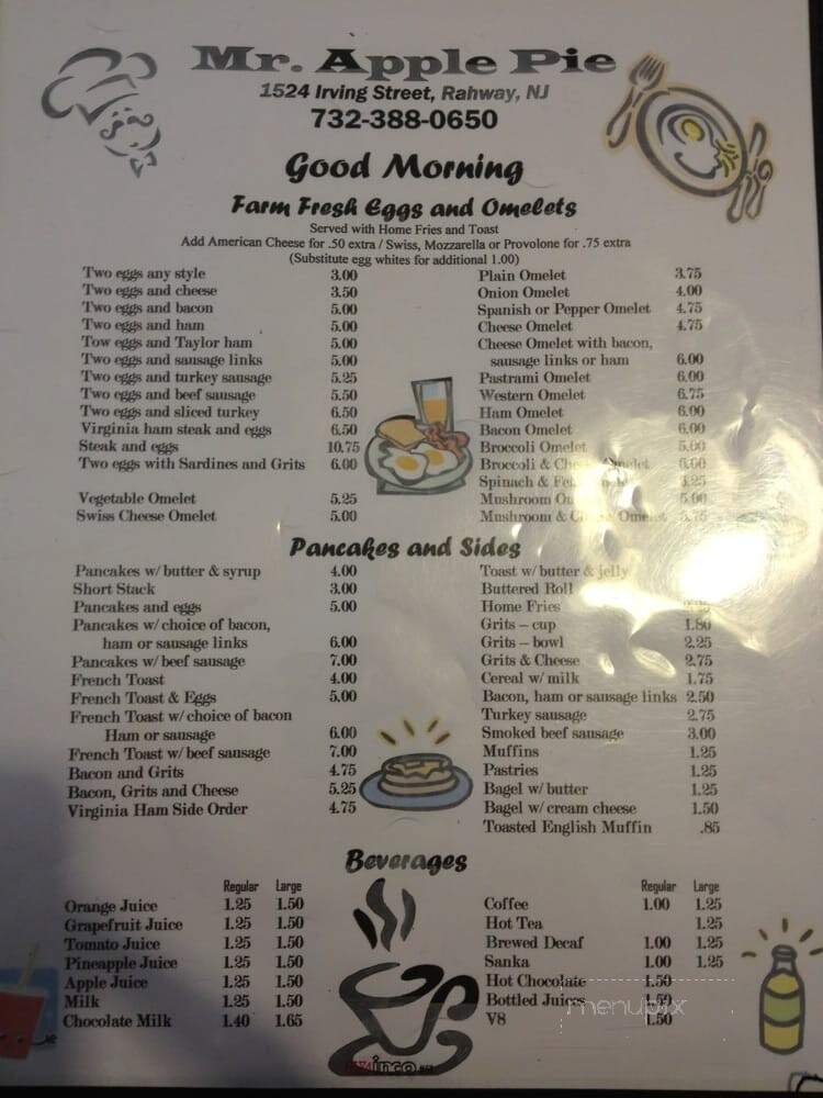 Mr Apple Pie Inc - Rahway, NJ menu_pic