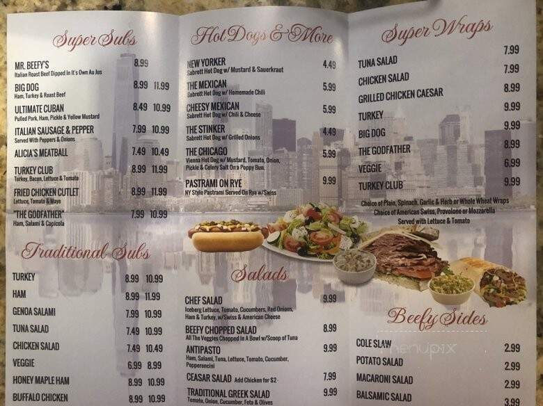 Mr. Beefy Subs - Coral Springs, FL menu_pic