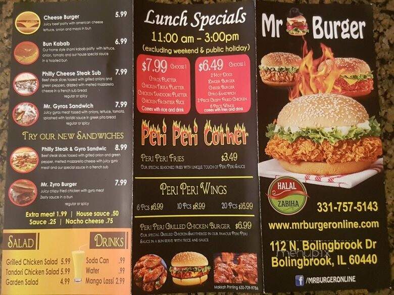 Mr Burger - Bolingbrook, IL menu_pic