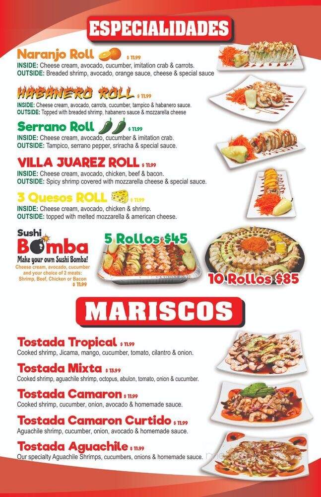 Mr Sushi Francisco - Fresno, CA menu_pic