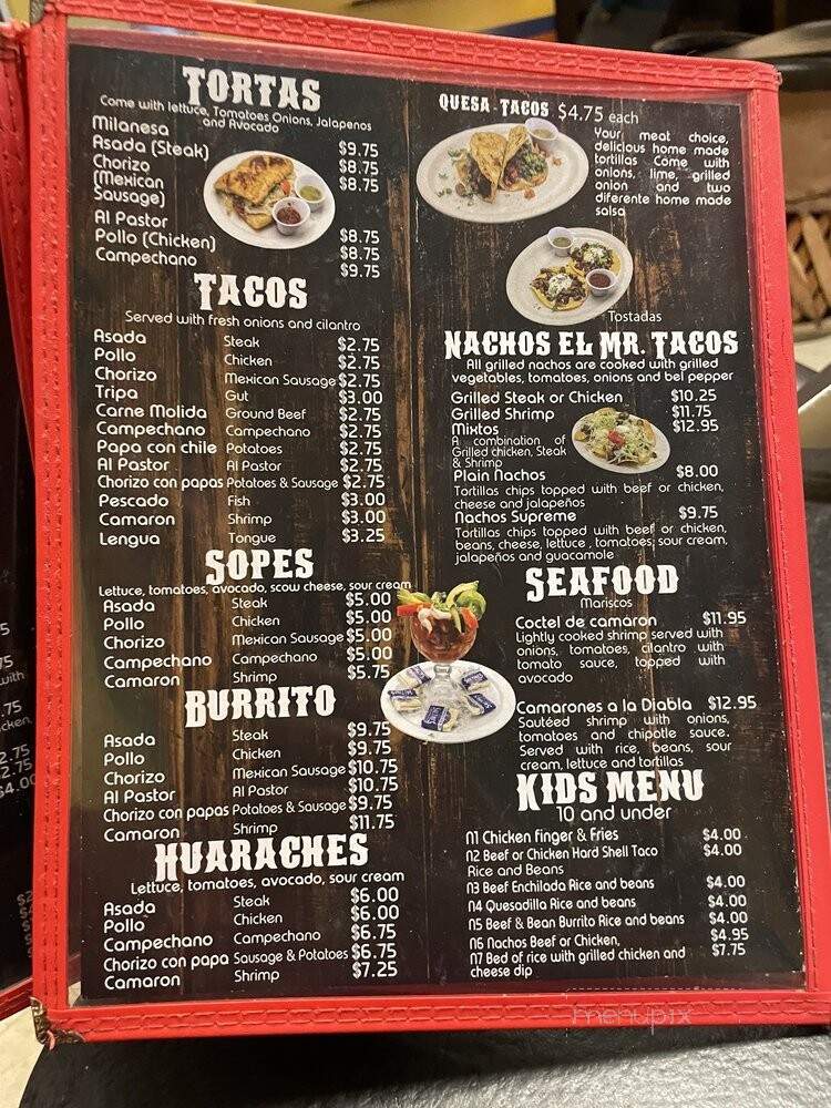 Mr Taco's - Jemison, AL menu_pic
