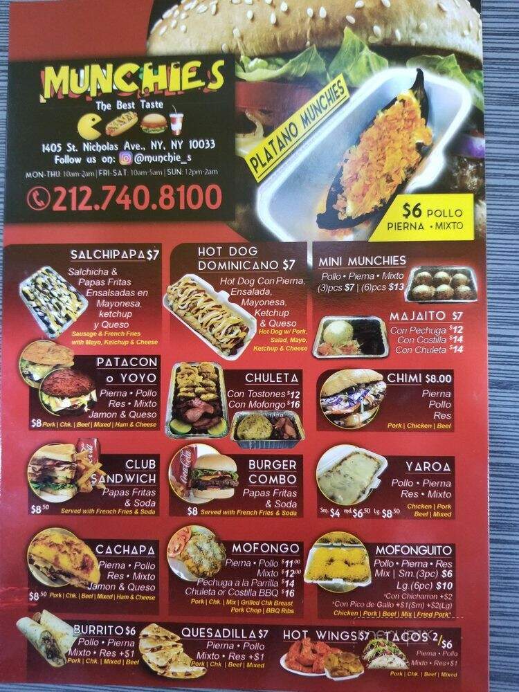 Munchies - New York, NY menu_pic