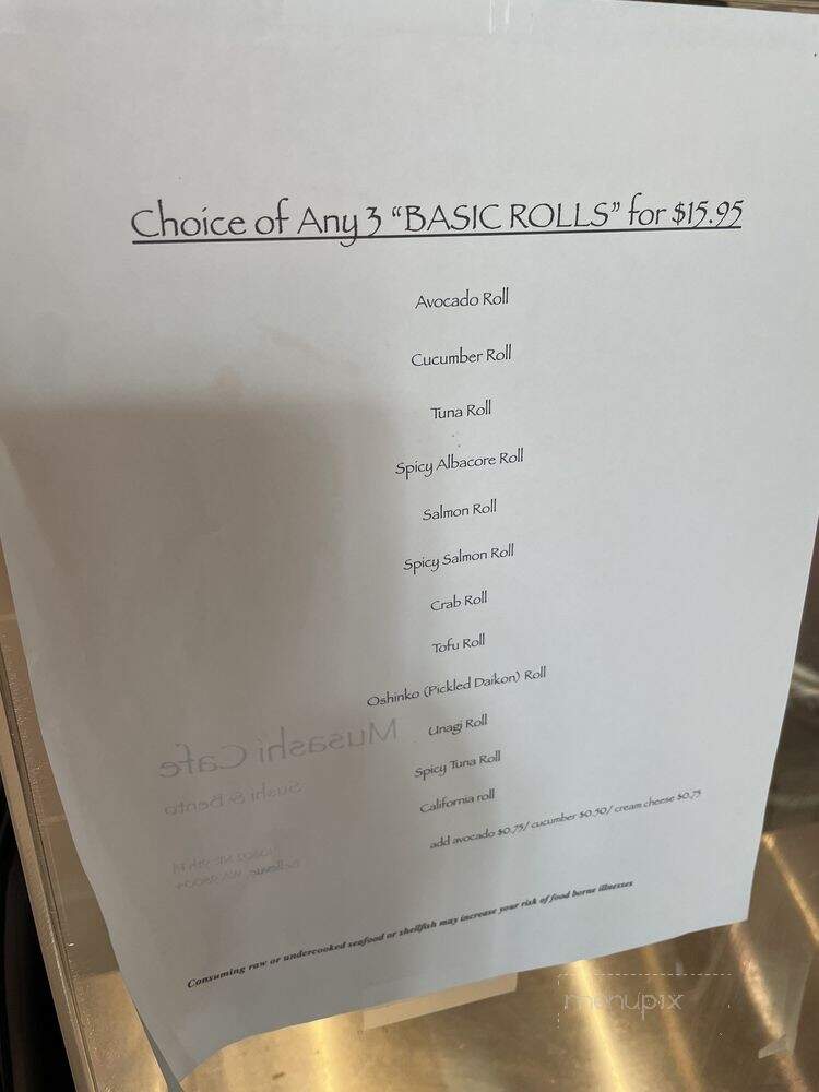 Musashi Rollhouse - Bellevue, WA menu_pic