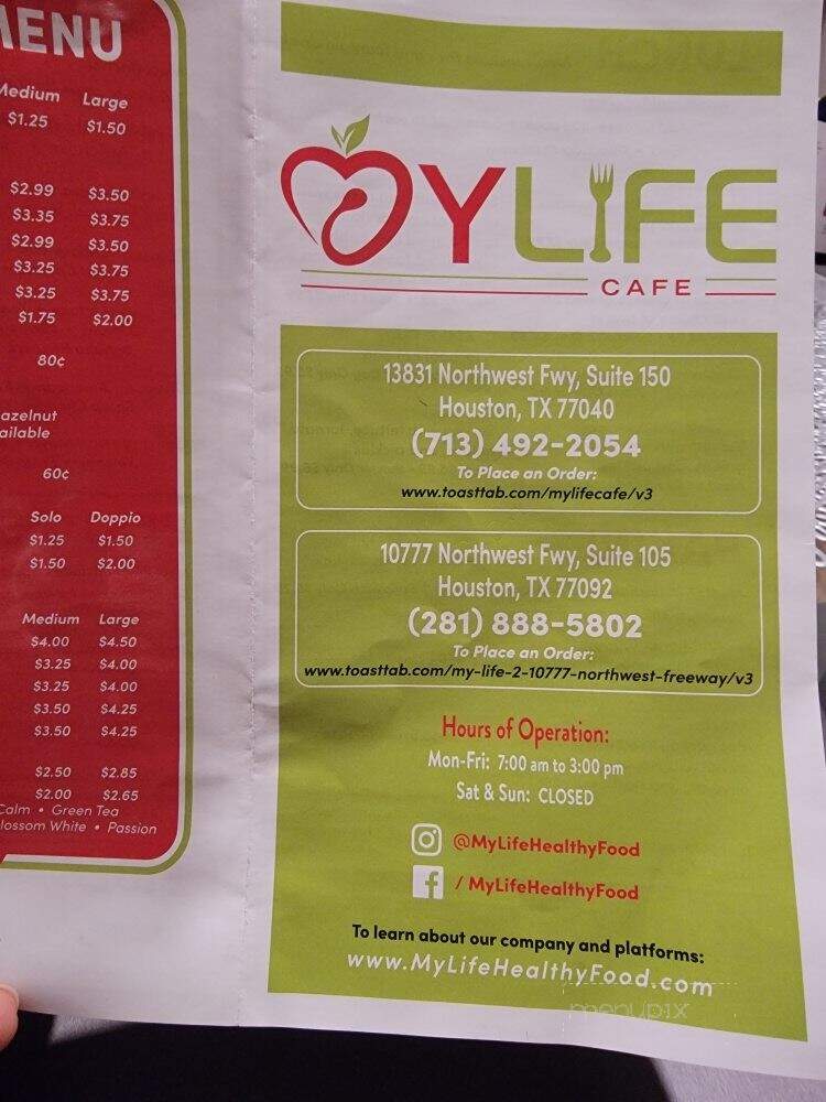 My Life Cafe - Houston, TX