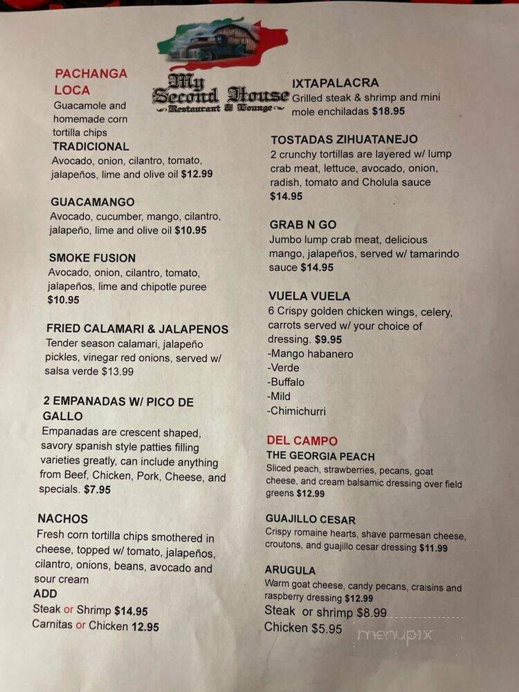 My Second House - Cortlandt, NY menu_pic