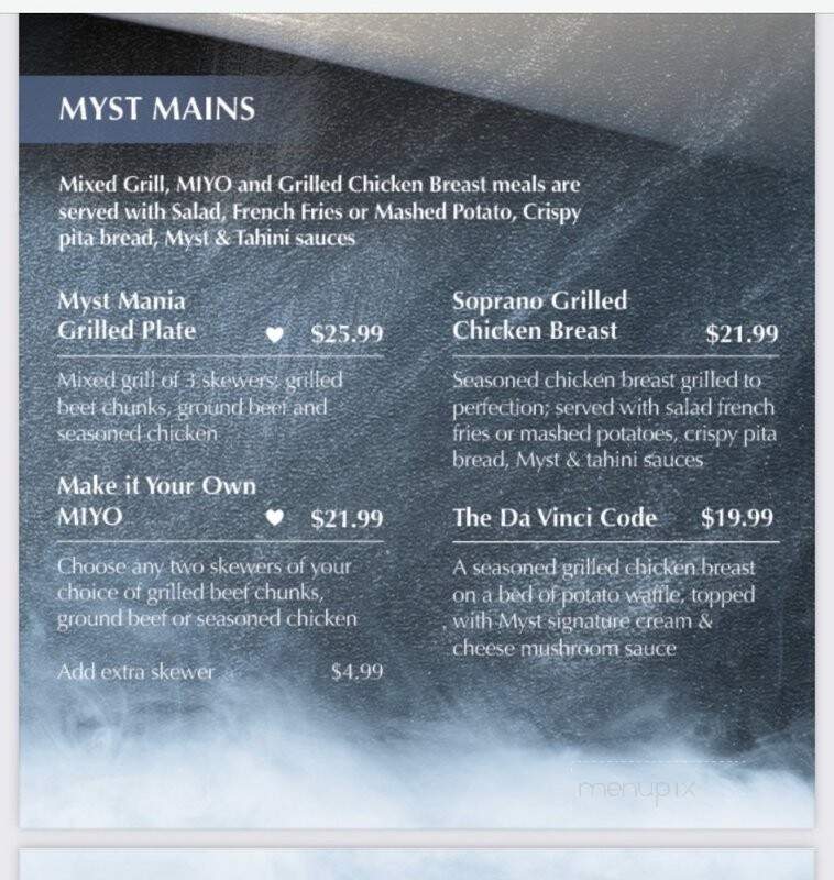 Myst Cafe & Lounge - Richmond Hill, ON