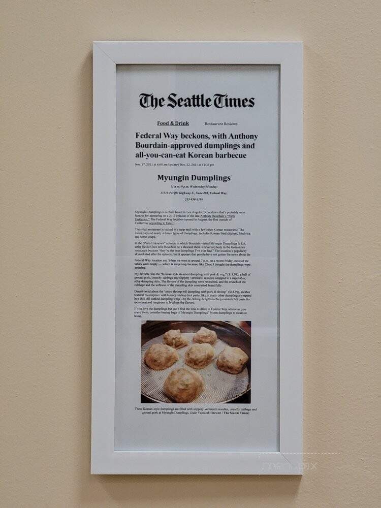 MyungIn Dumplings - Lakewood, WA menu_pic