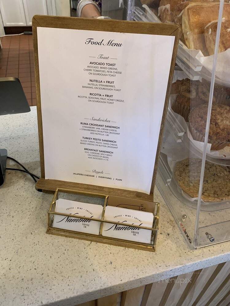 Nambah Coffee - La Verne, CA menu_pic