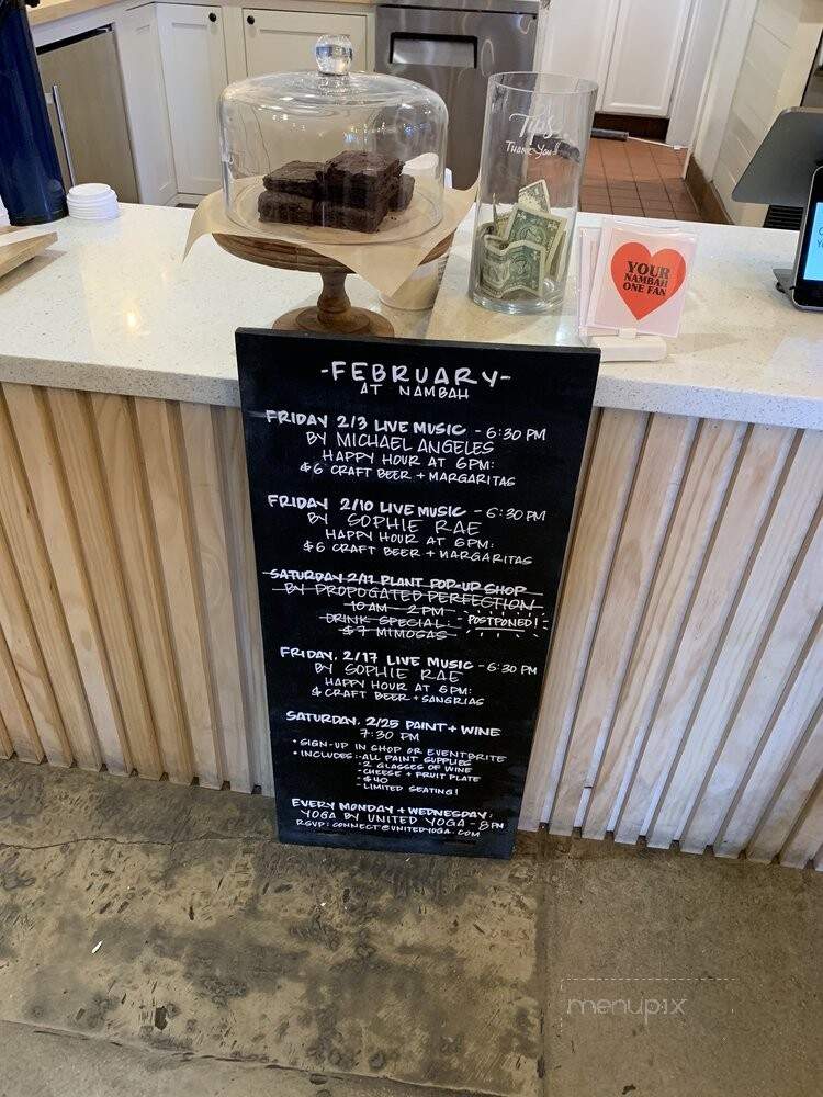 Nambah Coffee - La Verne, CA menu_pic