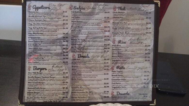 Namdhari's Punjabi Spice Restaurant - Surrey, BC menu_pic