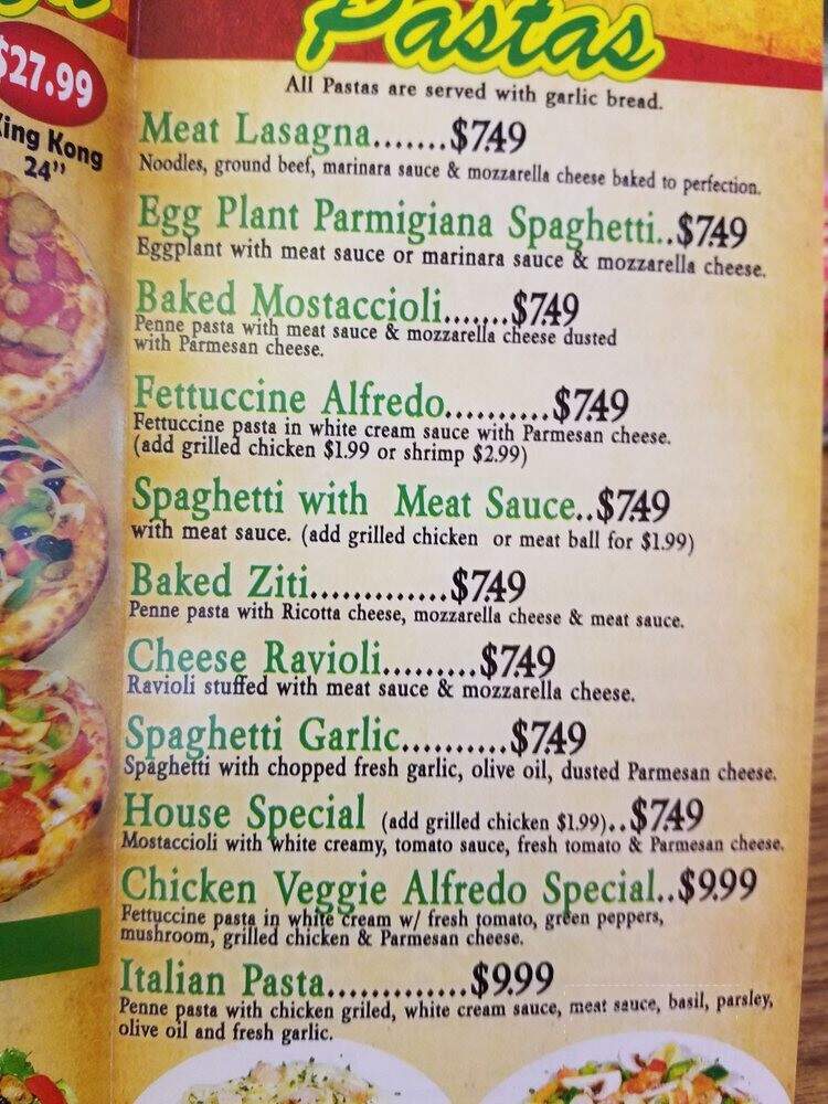 Naples Pizza & Pasta - Orange, CA menu_pic