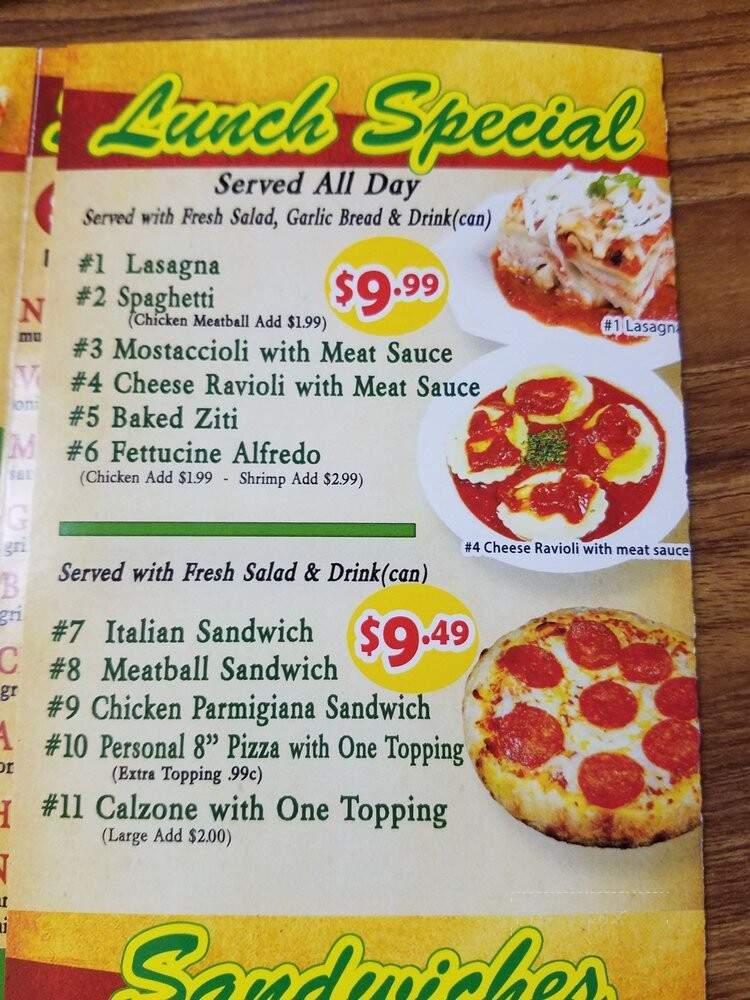 Naples Pizza & Pasta - Orange, CA menu_pic