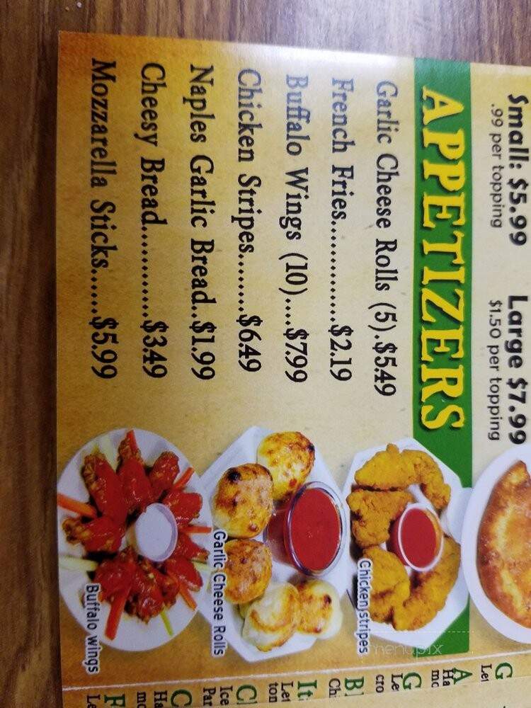 Naples Pizza & Pasta - Orange, CA menu_pic