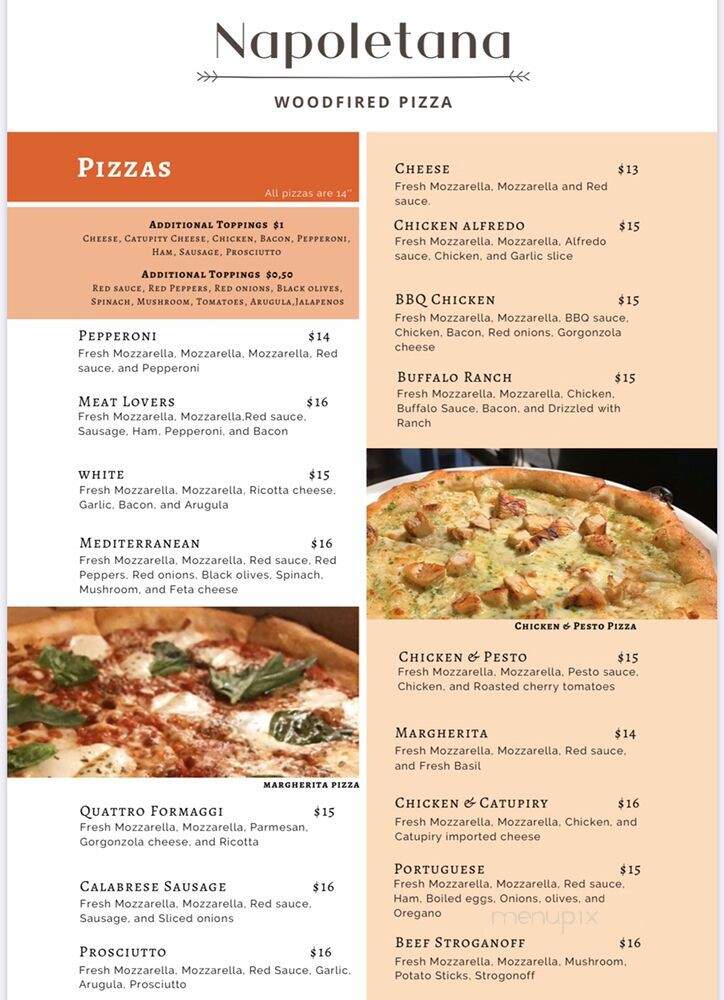 Napoletana Woodfired Pizza - Carrollton, TX menu_pic