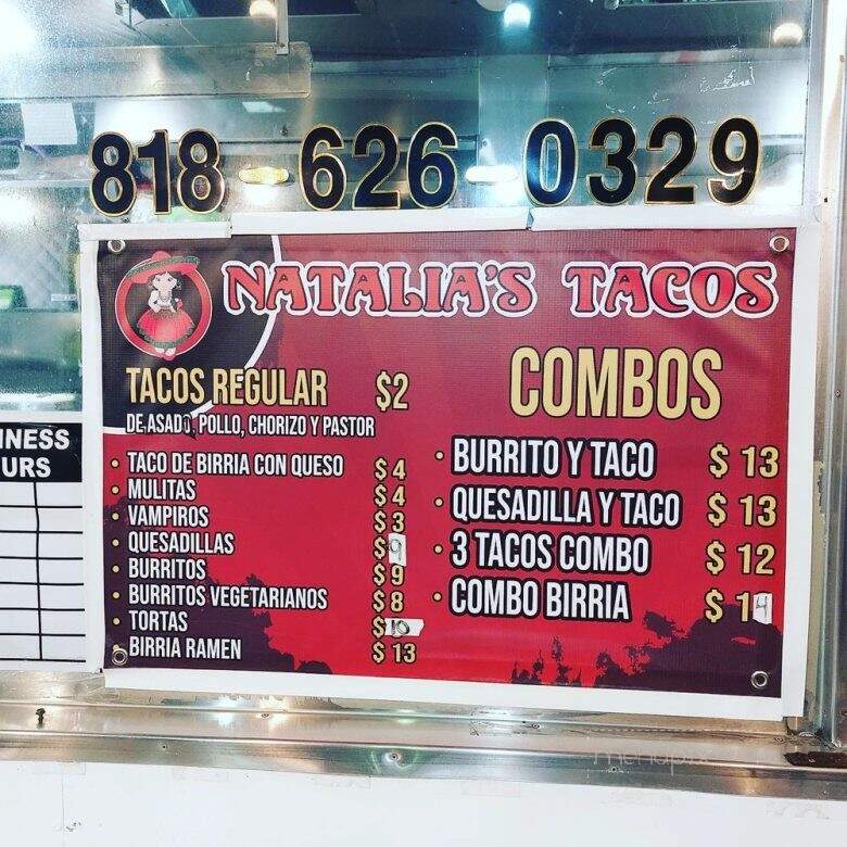 Natalias'tacos - Canoga Park, CA menu_pic