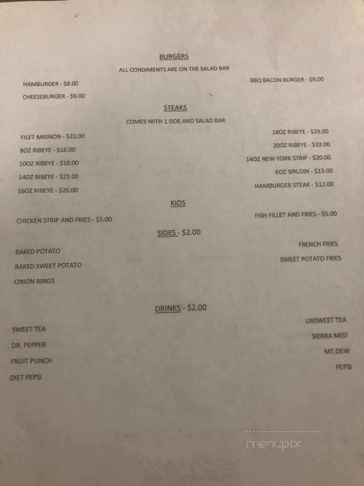 Nate's Steakhouse - Ecru, MS menu_pic