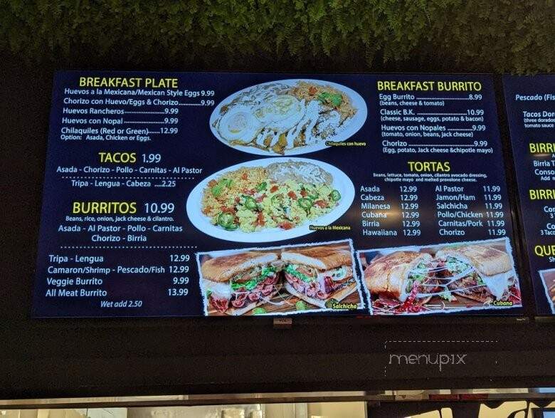 Navarro's Taqueria - Westminster, CA menu_pic